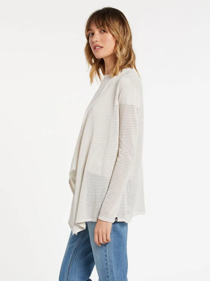 Womens Sweaters and Cardigans Volcom Go Go Wrap Cardigan 8211 Oatmeal
