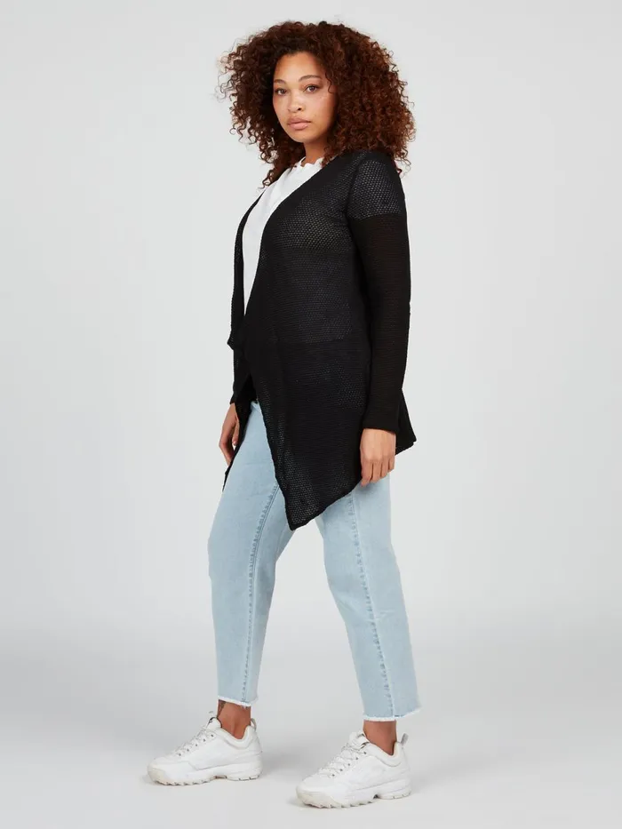 Womens Sweaters and Cardigans Volcom Go Go Wrap Plus Size Cardigan 8211 Black