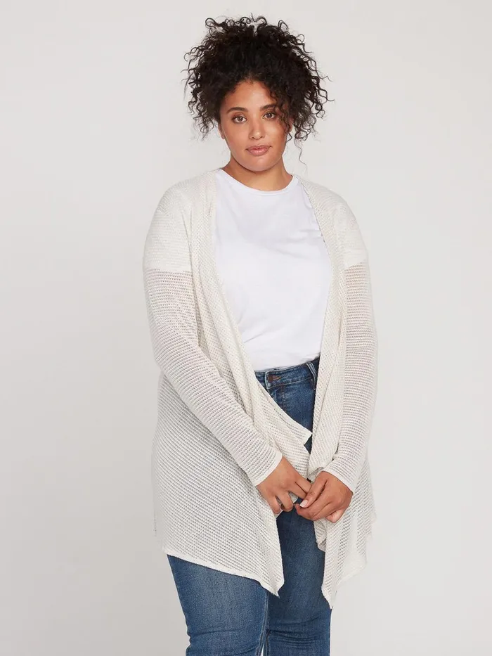 Womens Sweaters and Cardigans Volcom Go Go Wrap Plus Size Cardigan 8211 Oatmeal