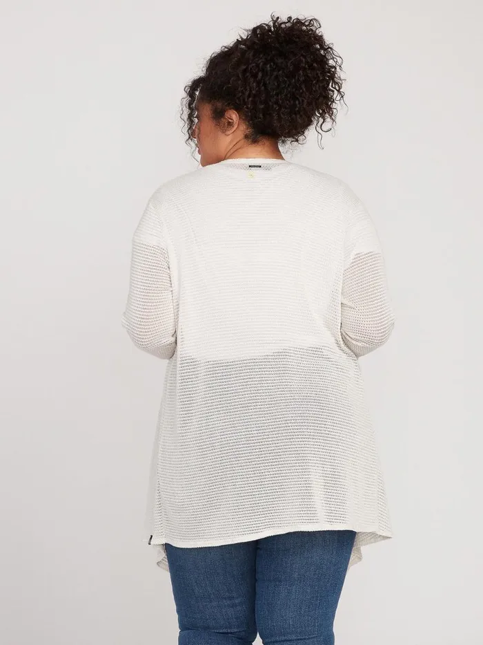 Womens Sweaters and Cardigans Volcom Go Go Wrap Plus Size Cardigan 8211 Oatmeal