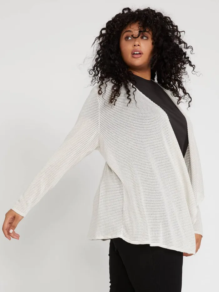Womens Sweaters and Cardigans Volcom Go Go Wrap Plus Size Cardigan 8211 Oatmeal