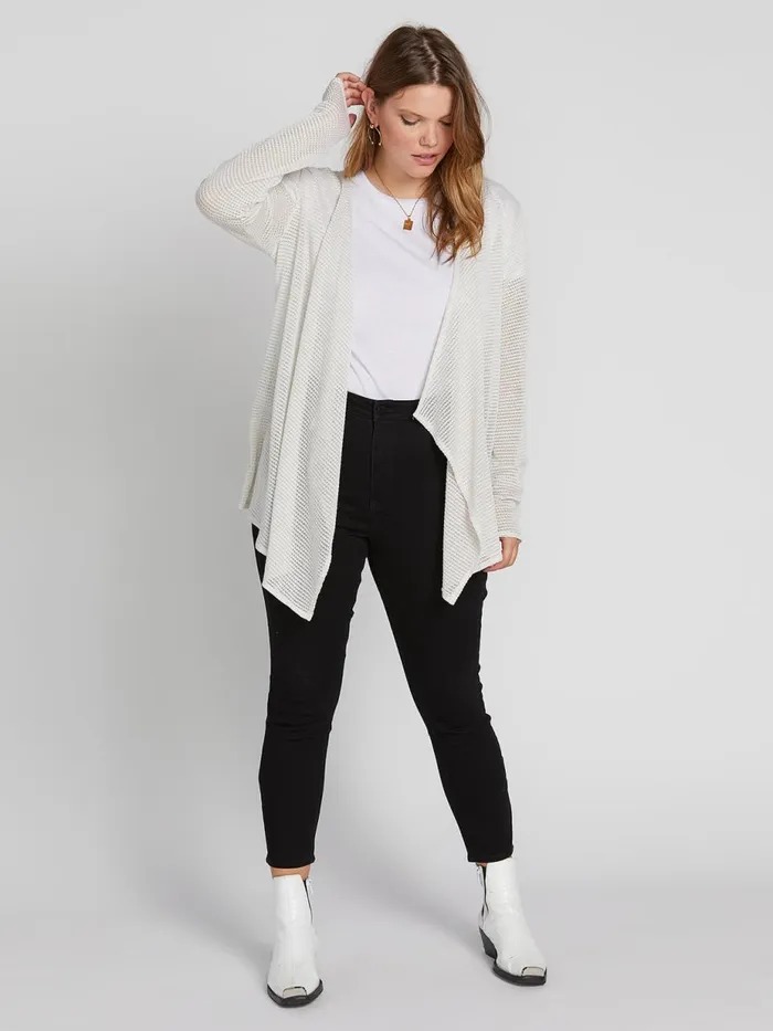 Womens Sweaters and Cardigans Volcom Go Go Wrap Plus Size Cardigan 8211 Oatmeal
