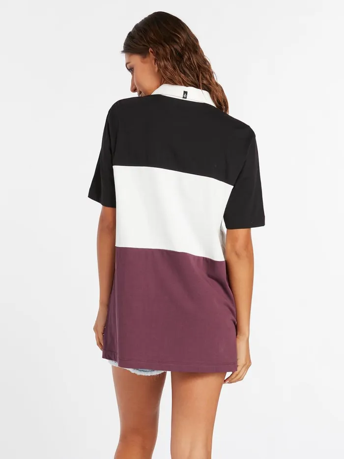 Womens Tops Volcom Coco Ho Polo Shirt 8211 Black White