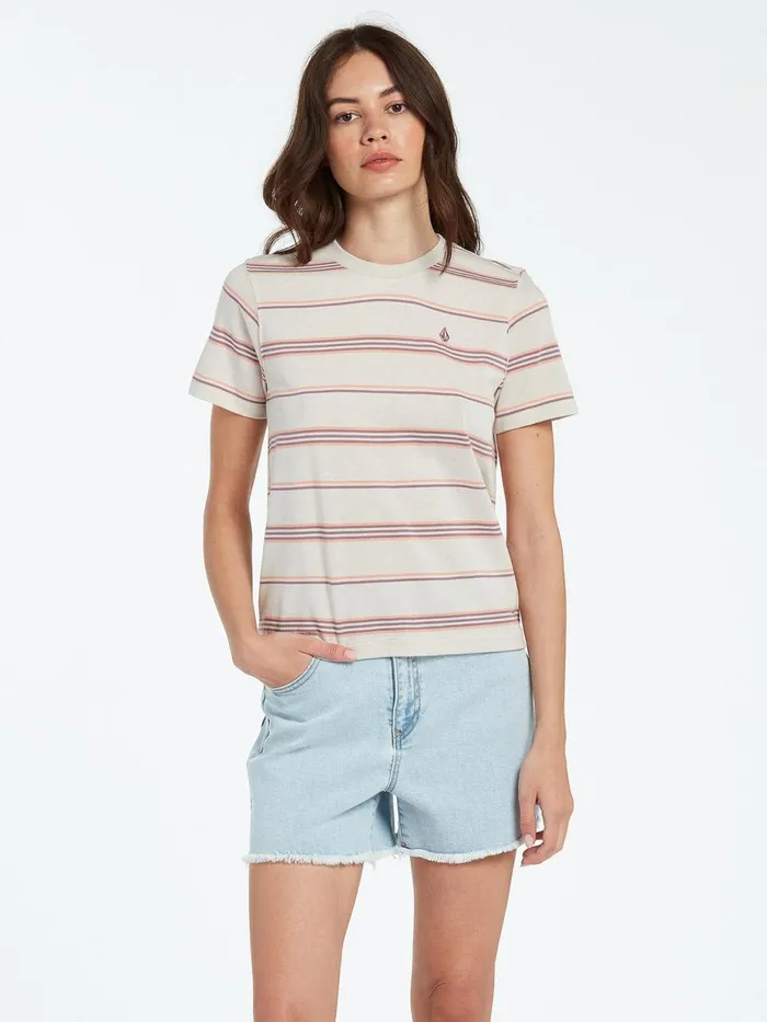 Womens Tops Volcom Flash Of Light Short Sleeve 8211 Bone