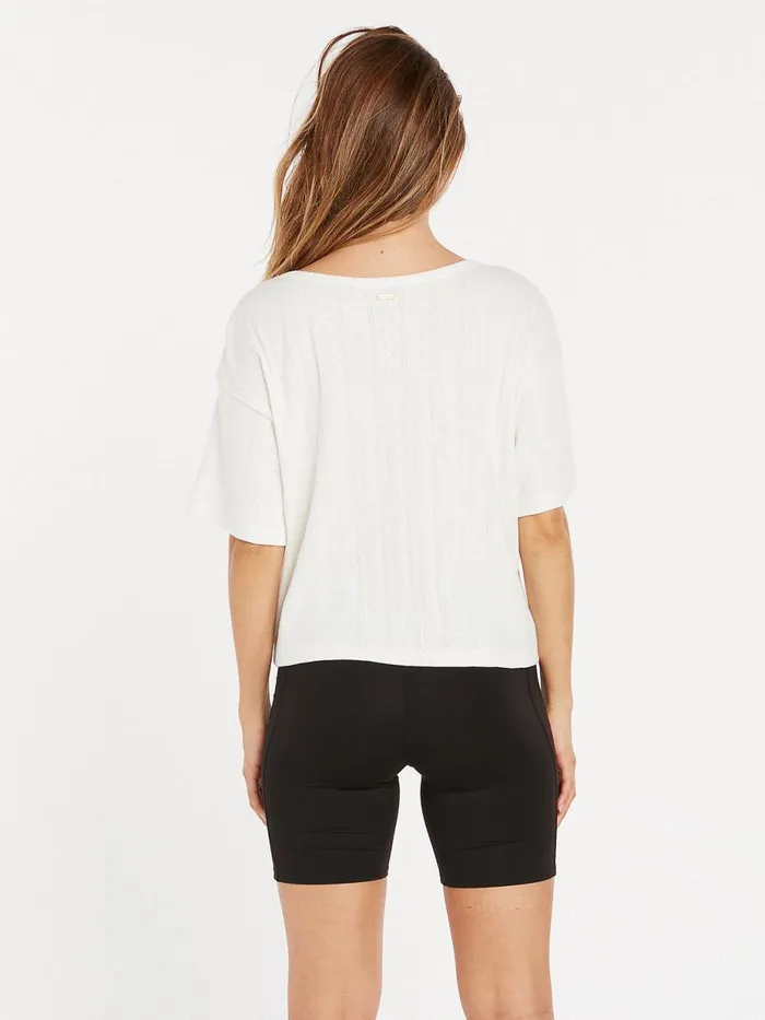 Womens Tops Volcom Lived In Lounge Short Sleeve 8211 Star White