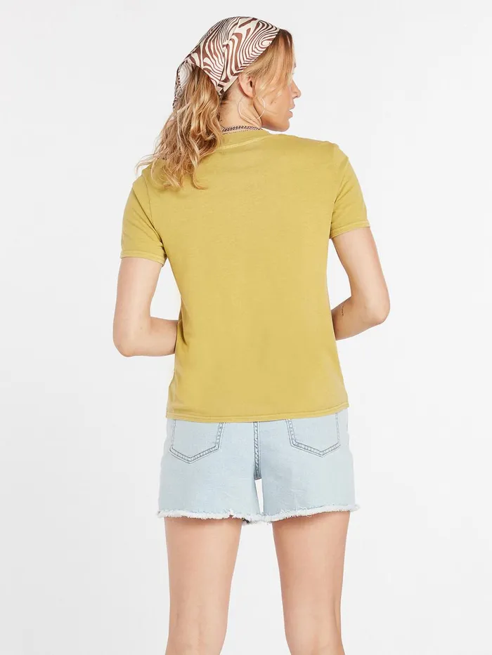 Womens Tops Volcom Lock It Up Tee 8211 Shadow Lime