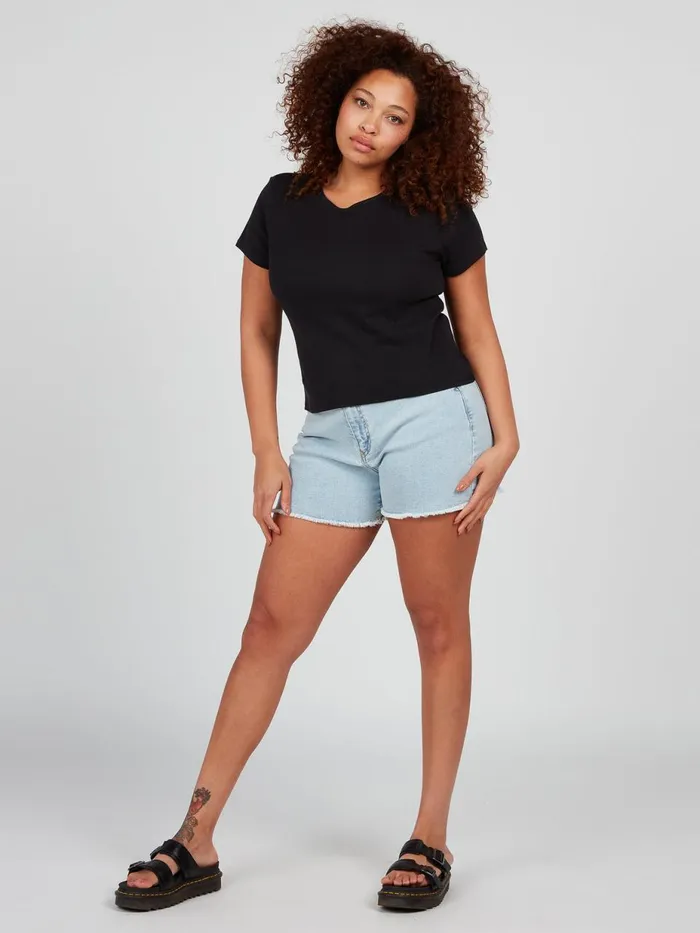 Womens Tops Volcom One Of Each Baby Short Sleeve Tee 8211 Black