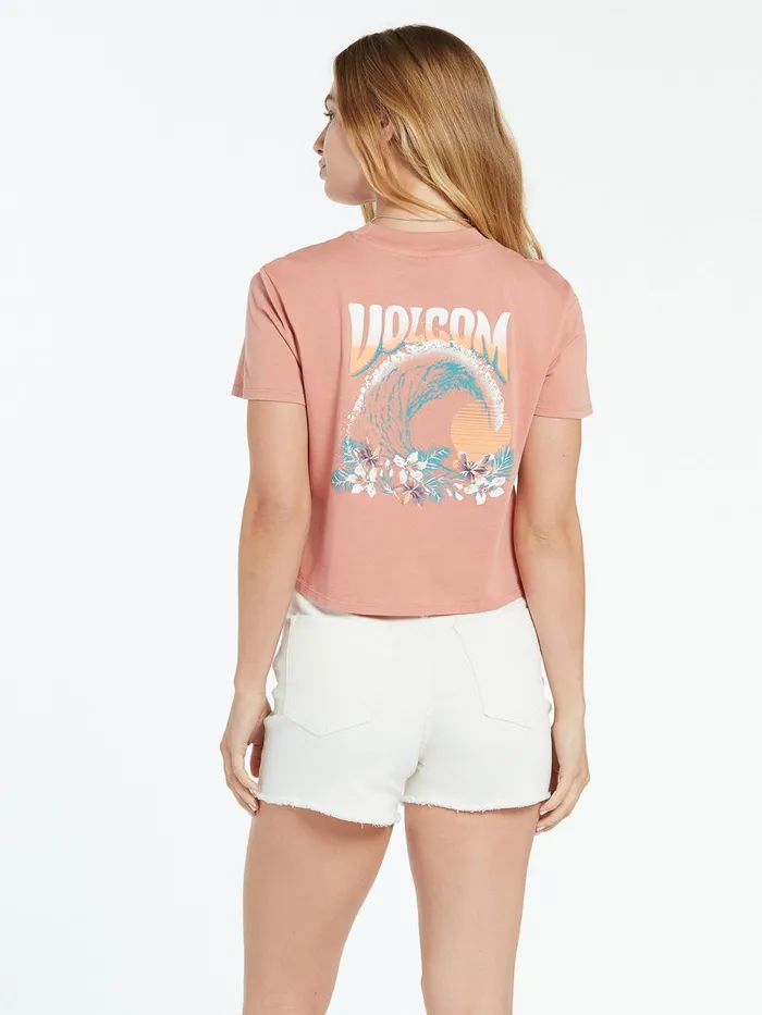 Womens Tops Volcom Pocket Dial Tee 8211 Light Mauve