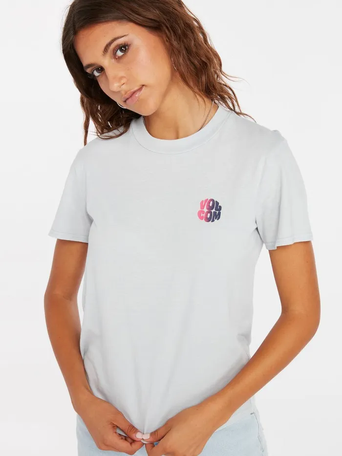 Womens Tops Volcom Star Shields Tee 8211 Daze Grey