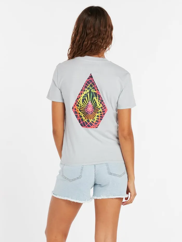 Womens Tops Volcom Star Shields Tee 8211 Daze Grey