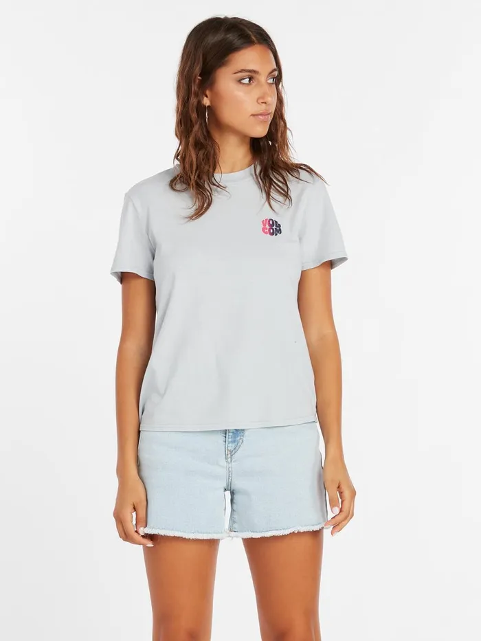 Womens Tops Volcom Star Shields Tee 8211 Daze Grey