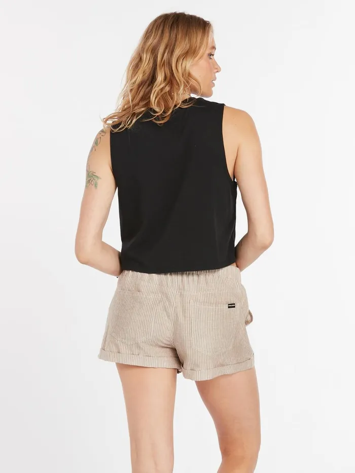Womens Tops Volcom Stone Hour Crop Tank 8211 Black