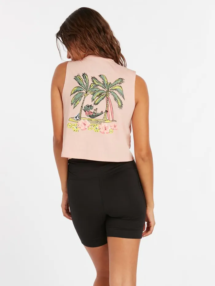 Womens Tops Volcom Stone Hour Crop Tank 8211 Hazey Pink