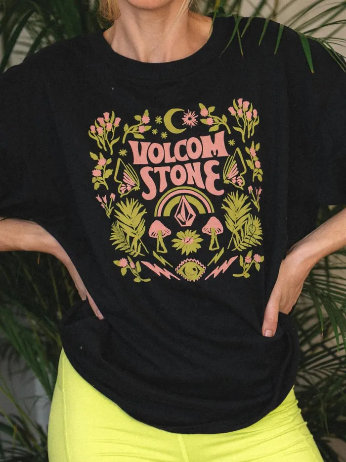 Womens Tops Volcom Stone Tech Short Sleeve Tee 8211 Black