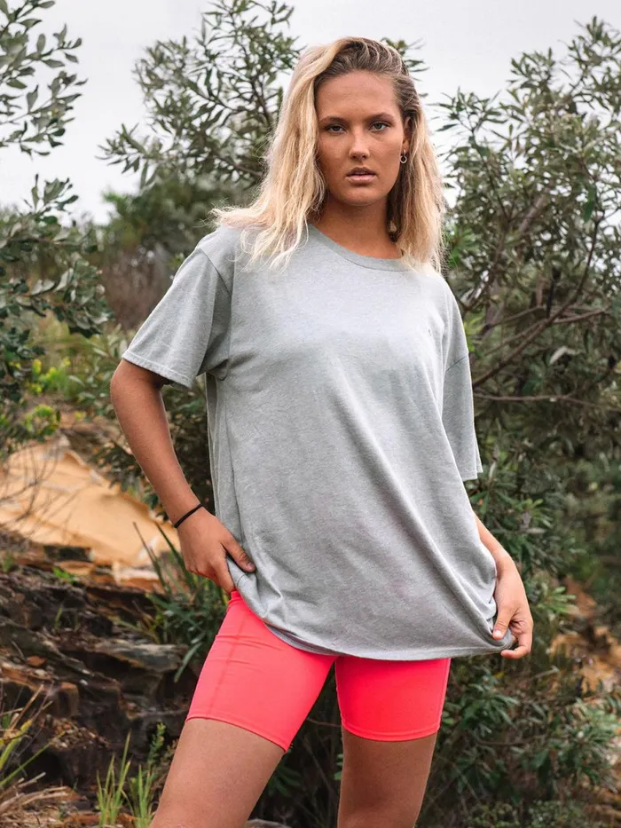 Womens Tops Volcom Stone Tech Short Sleeve Tee 8211 Heather Grey