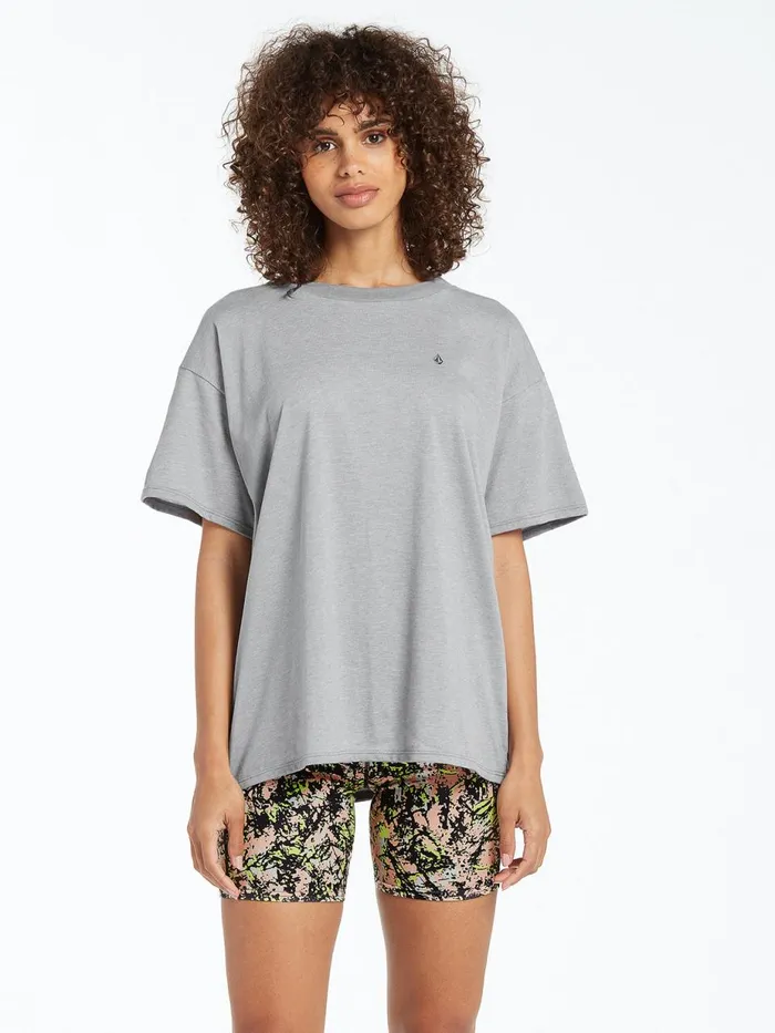 Womens Tops Volcom Stone Tech Short Sleeve Tee 8211 Heather Grey