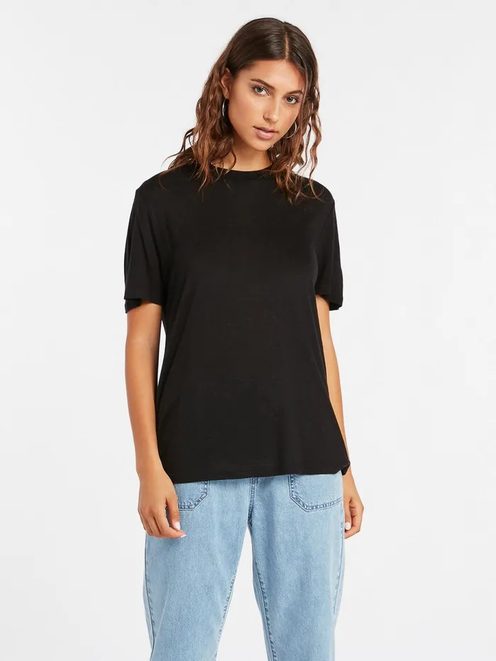 Womens Tops Volcom Tern N Bern Short Sleeve 8211 Black