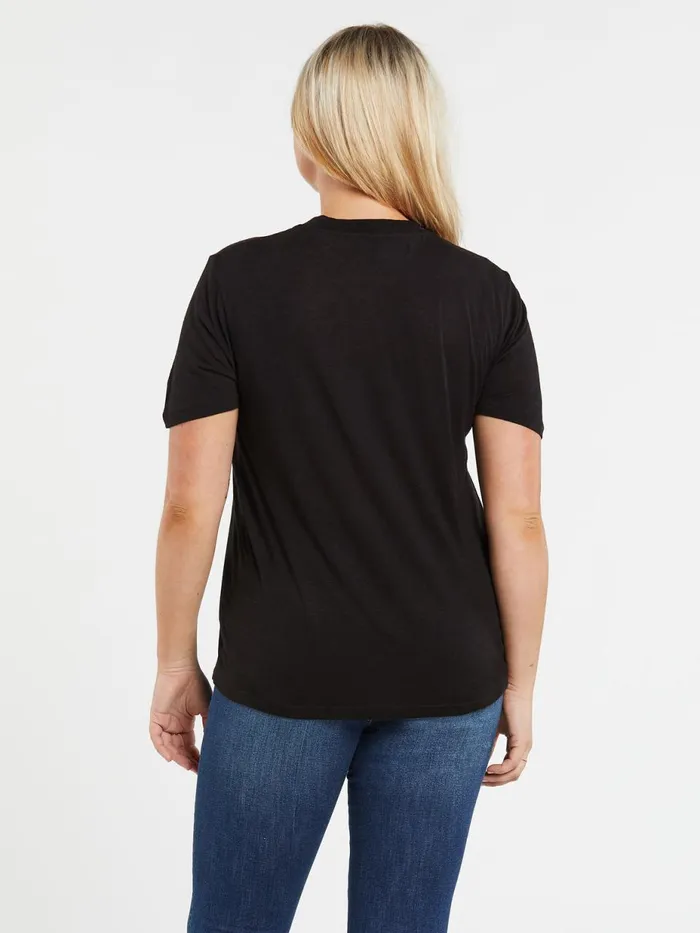 Womens Tops Volcom Tern N Bern Short Sleeve Tee 8211 Black