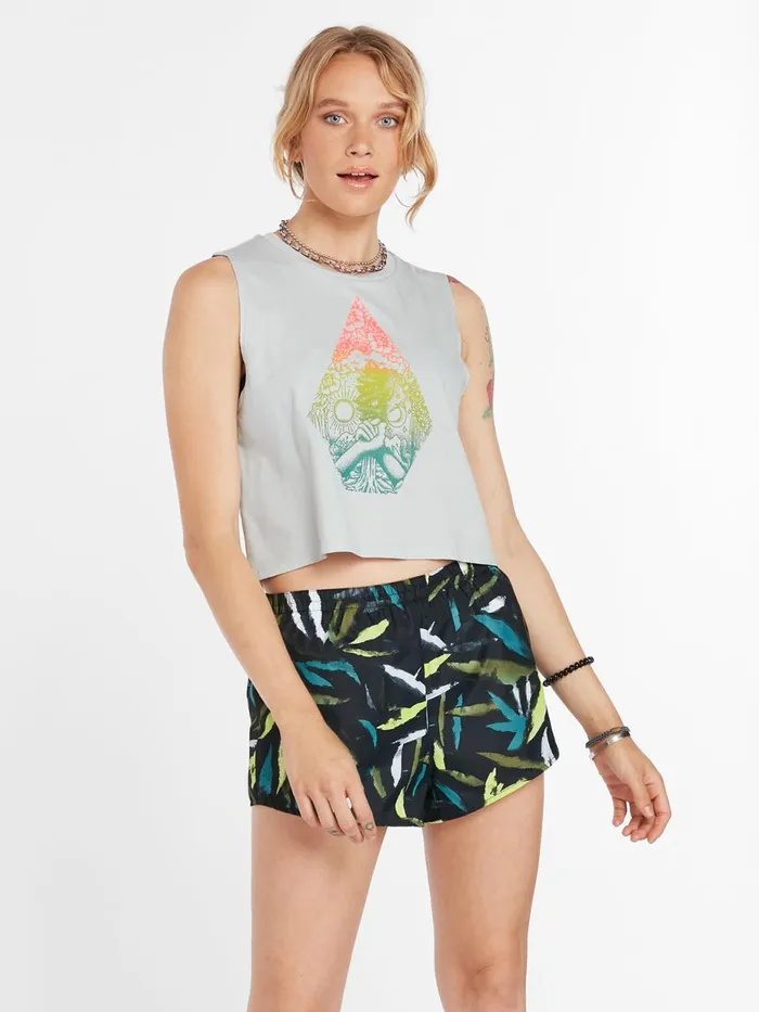 Womens Tops Volcom Wild Streak Crop Tank 8211 Daze Grey