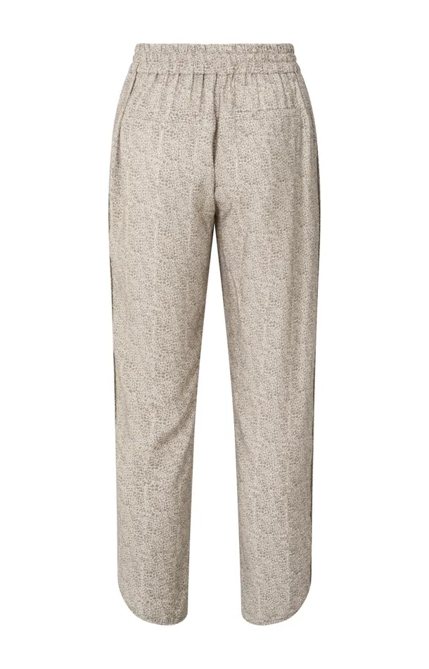 Woven Trousers With Elastic Waist And Animal Print Moonstruck Grey Dessin Women YAYA Trousers Woven Trousers With Elastic Waist And Animal Print Moonstruck Grey Dessin Women YAYA Trousers