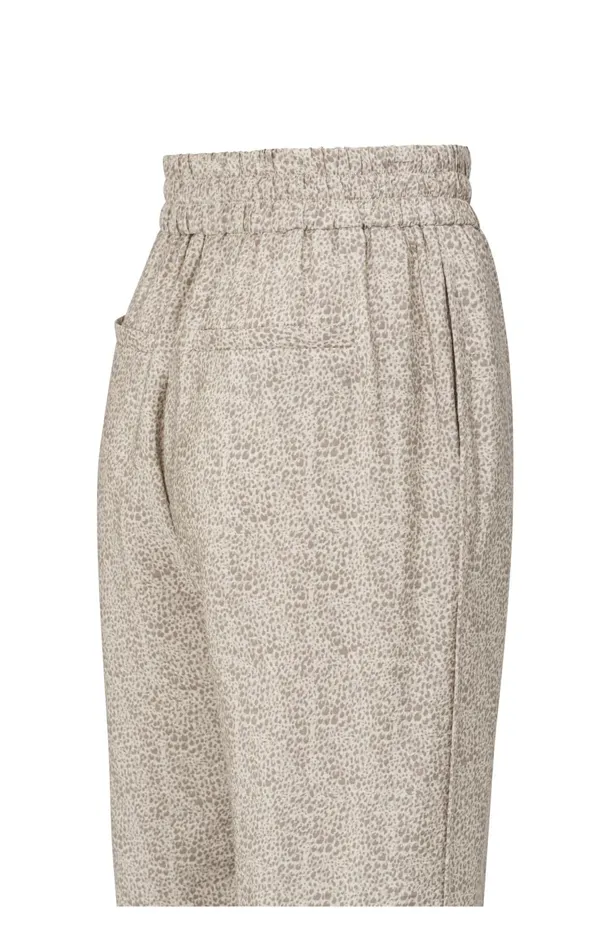 Woven Trousers With Elastic Waist And Animal Print Moonstruck Grey Dessin Women YAYA Trousers Woven Trousers With Elastic Waist And Animal Print Moonstruck Grey Dessin Women YAYA Trousers