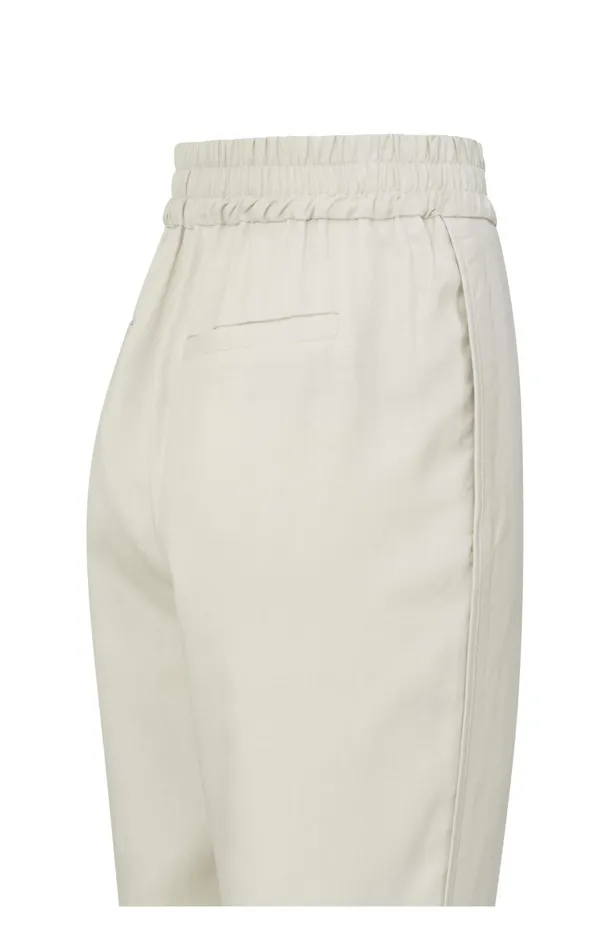 Woven Trousers With Elastic Waist And Straight Legs Moonstruck Women YAYA Trousers Woven Trousers With Elastic Waist And Straight Legs Moonstruck Women YAYA Trousers