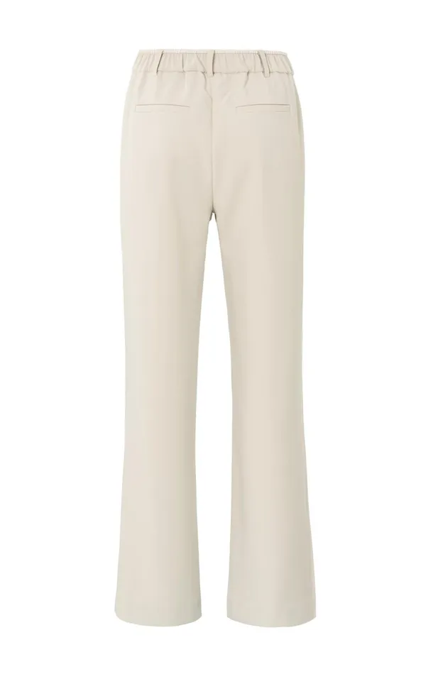 Woven Trousers With Wide Legs And Side Stripe Details Pumice Stone Beige Women YAYA Trousers Woven Trousers With Wide Legs And Side Stripe Details Pumice Stone Beige Women YAYA Trousers