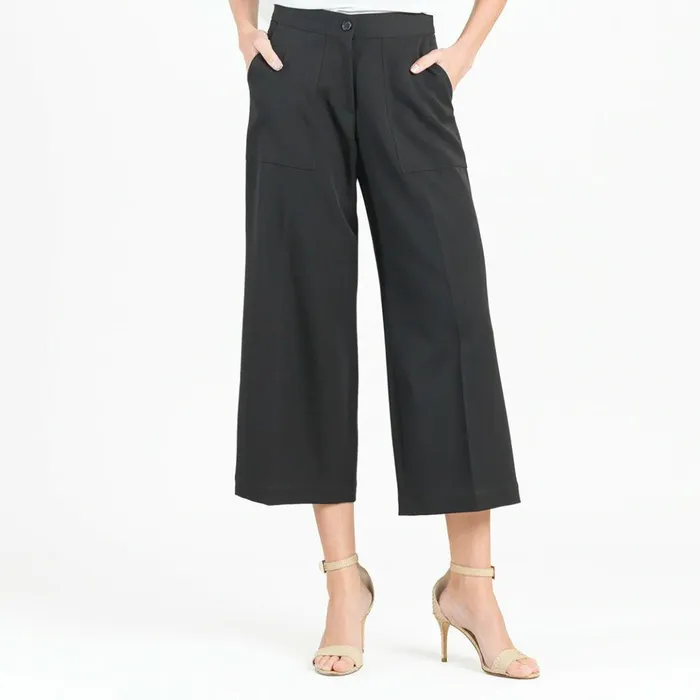 Woven Twill 8211 Zip Closure Front Pocket Cropped Trouser 8211 Black 8211 Final Sale Women Clara Sunwoo Pants Skirts Woven Twill 8211 Zip Closure Front Pocket Cropped Trouser 8211 Black 8211 Final Sale Women Clara Sunwoo Pants Skirts