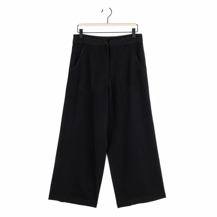 Woven Twill 8211 Zip Closure Front Pocket Cropped Trouser 8211 Black 8211 Final Sale Women Clara Sunwoo Pants Skirts